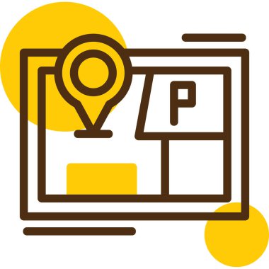 Vektör konumu simge illüstrasyonu