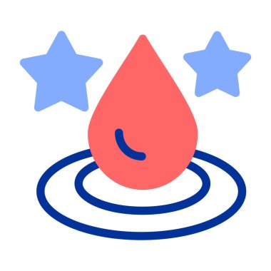 Kan damlası. Web simgesi basit illüstrasyon