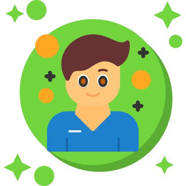 avatar erkek kişi simgesi düz stil