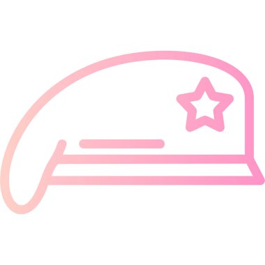 Şapka simgesi vektör illüstrasyonu