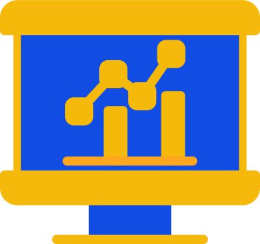 iş grafiği simgesi, vektör illüstrasyonu basit tasarım