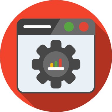 Ayarlar ve rapor için iş yönetimi dairesi simgesi