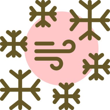 Kış kar tanesi simgesi doldurulmuş özet biçiminde