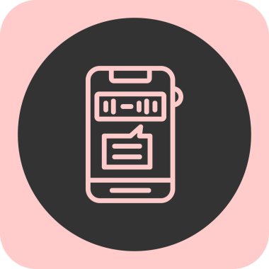 Akıllı telefon simgesinin vektör illüstrasyonu