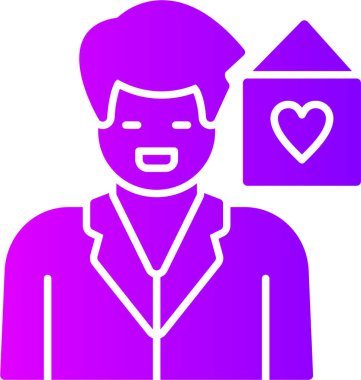 Adamım. Web simgesi basit illüstrasyon