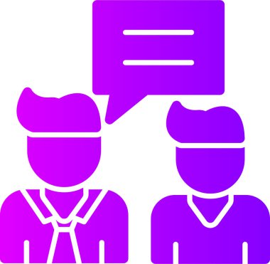 Konuş. Web simgesi basit illüstrasyon