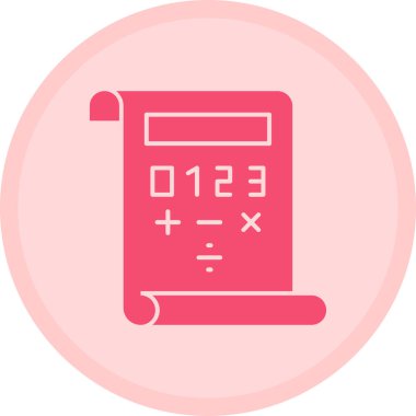 Hesap makinesi. Web simgesi basit illüstrasyon