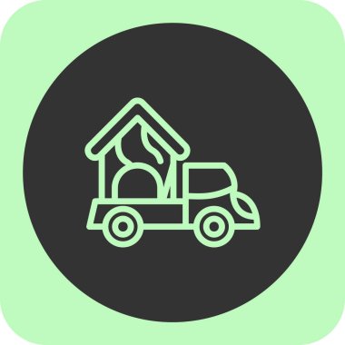 Tek ev simge vektör çizim