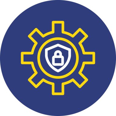 Kişisel ve ticari kullanım için güvenlik vektör simgesi simgesi vektör çizimi..