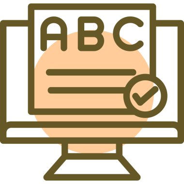 Bir kitap simgesinin vektör illüstrasyonu