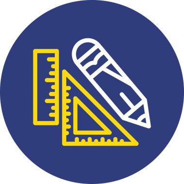 cetvel simgesinin vektör illüstrasyonu