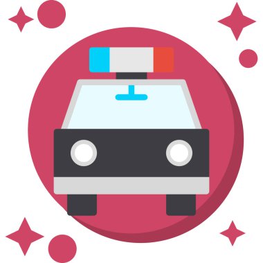 ambulans simgesi vektör illüstrasyonu