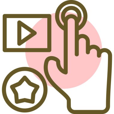 el simgesi vektör illüstrasyonu