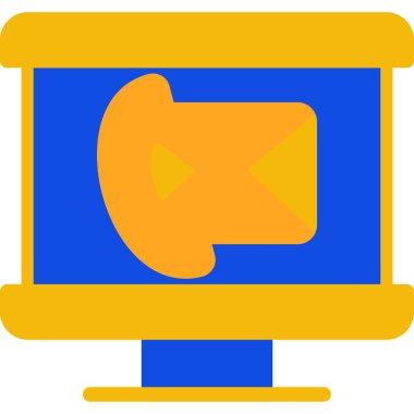 düz biçimli bilgisayar aygıtı web simgesi