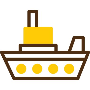 Gemi. Web simgesi basit illüstrasyon