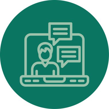 Bir dizüstü bilgisayar simgesinin vektör illüstrasyonu