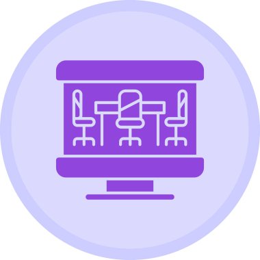 Masa. Web simgesi basit illüstrasyon