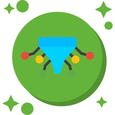 Yeşil ve sarı bir yay ikonunun vektör illüstrasyonu