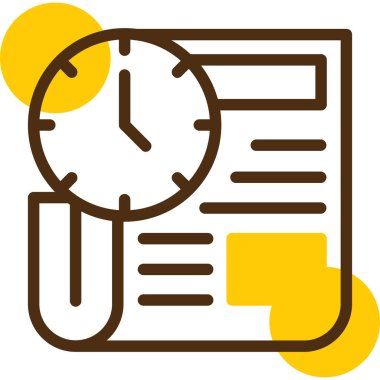 Saat simgesi vektör illüstrasyonu