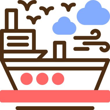 Tekne. Web simgesi basit illüstrasyon