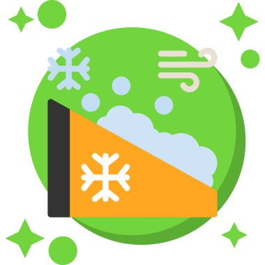 Kar Tanesi simgesi, vektör illüstrasyonu