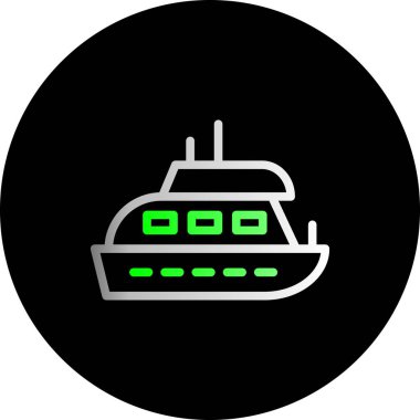 Bir gemi simgesinin vektör çizimi