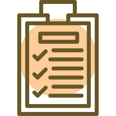 Kontrol listesi. Web simgesi basit illüstrasyon