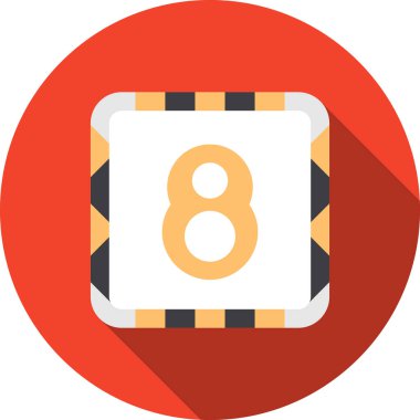 8 numaralı vektör simgesi