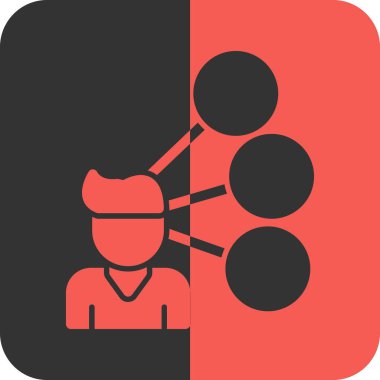 Bir adam ve bir kişinin vektör illüstrasyonu