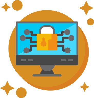 Simge tasarımı ile güvenlik sistemi konsepti, vektör illüstrasyonu 10 eps grafik.