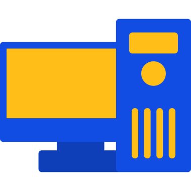 Bilgisayar. Web simgesi basit illüstrasyon