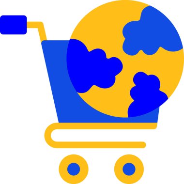 El arabası. Web simgesi basit illüstrasyon