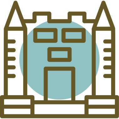 bina simgesi, vektör illüstrasyonu basit tasarım