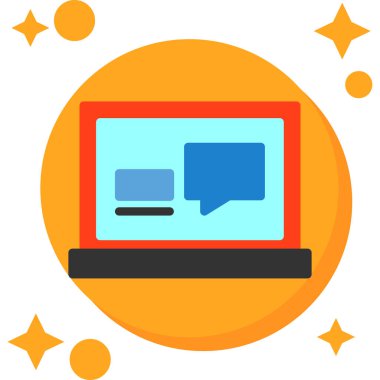 Bilgisayar. Web simgesi basit illüstrasyon