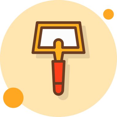 Kürek simgesinin vektör illüstrasyonu