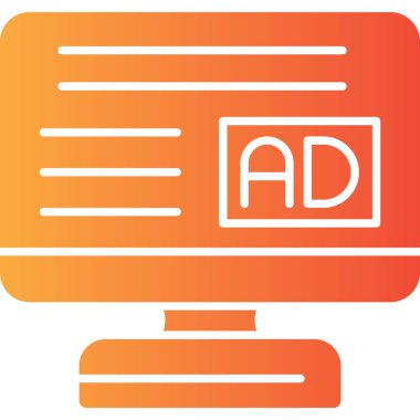 Düz renkli reklam ikonu