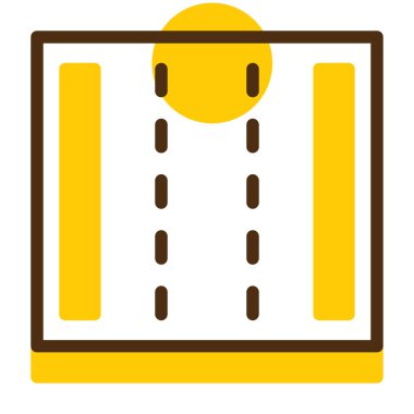 Tek bir izole simgenin vektör illüstrasyonu