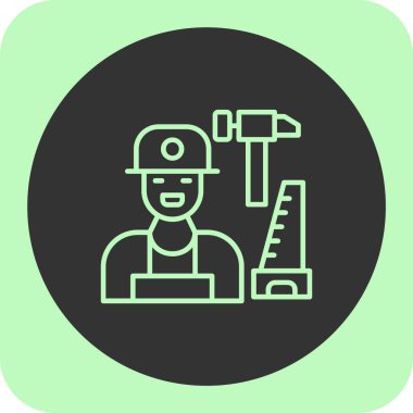 vektör inşaat işçisi simgesi