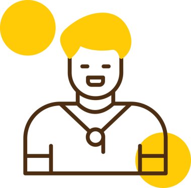 avatar doktor adam simgesi ana hatları biçiminde