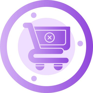 Alışveriş arabası simgesinin vektör çizimi