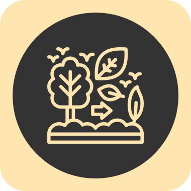 Doğa ikonu vektör illüstrasyonu