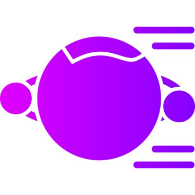 Beyaz arkaplanı olan bir gezegenin vektör çizimi