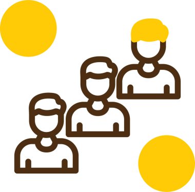 grup insanlarının grup simgesi - ana hatlar biçimi