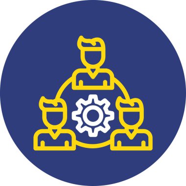 Takım. Web simgesi basit illüstrasyon