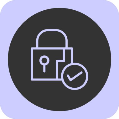 Kilit. Web simgesi basit illüstrasyon