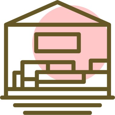 bina simgesi, vektör illüstrasyonu