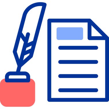 Kalem. Web simgesi basit illüstrasyon