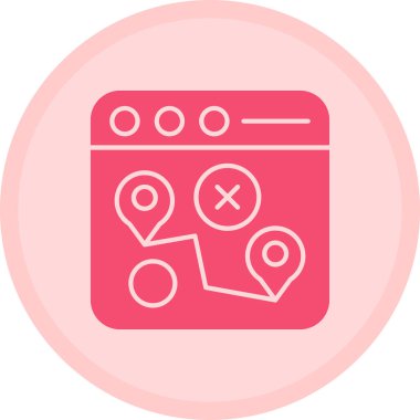 Gaz sobasının modern ikonunun vektör illüstrasyonu