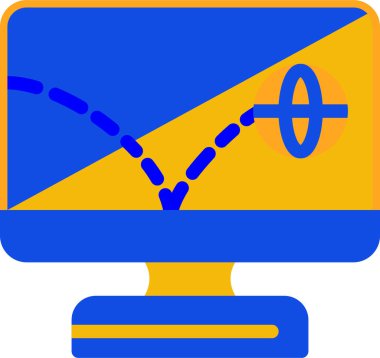 Basit vektör simgesi, uydu konsepti çizimi, uydu