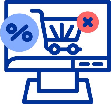 İnternetten alışveriş. Basit resimleme